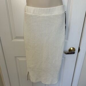 Nwt cream chrochet midi skirt